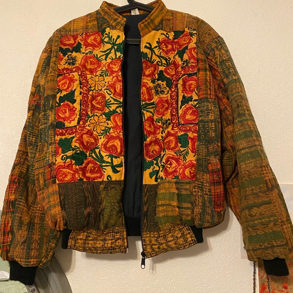Patchwork Bomber Jacket